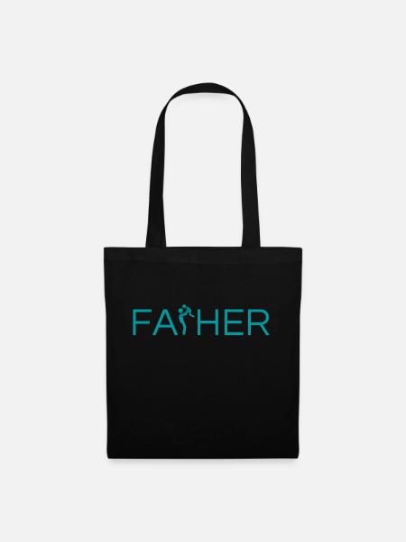 Papa Geschenkidee - Stoffbeutel - Schwarz