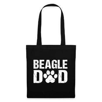 Beagle Dad Beagle Hunde - Stoffbeutel - Schwarz - Vorne