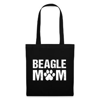 Beagle Maman Beagle Chiens - Sac en tissu - noir - Devant
