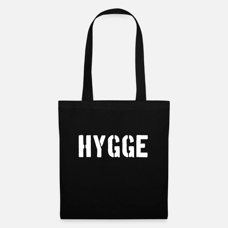 Hygge - Dänische Tradition - Lebensgefühl - Nett - Stoffbeutel - Schwarz
