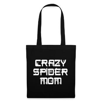 Drôle Crazy Spider Mom Pet Spider Propriétaire - Sac en tissu - noir - Devant
