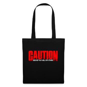 Caution Does Not Play Well With Others 37 - Stoffbeutel - Schwarz - Vorne