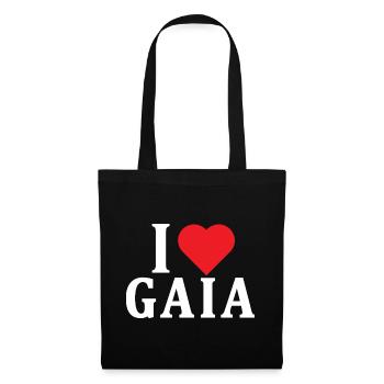 t-shirt I love Gaia t-shirt gift idea - Tote Bag - black - Front