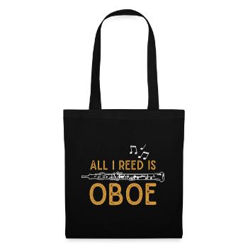 Oboe Oboist Orchestra Musicien - Sac en tissu - noir - Devant