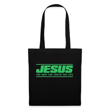 Jesus Spruch Geschenk Religion - Stoffbeutel - Schwarz - Vorne