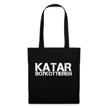 WM Katar - Stoffbeutel - Schwarz - Vorne