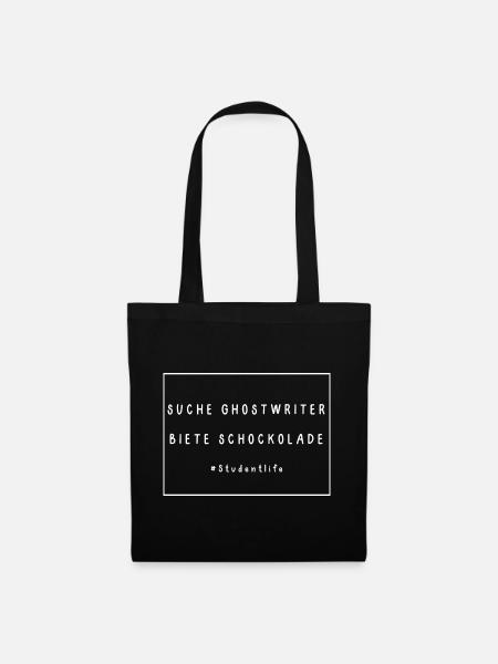 Lustiges Geschenk für Student - Stoffbeutel - Schwarz