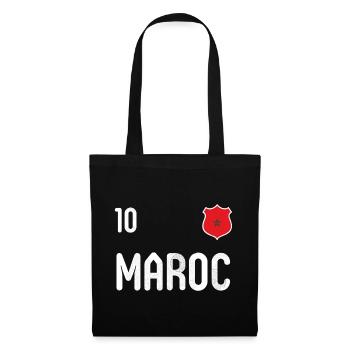 Morocco T-shirt with the number 10 - Tote Bag - black - Front