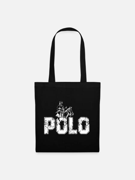Horse Riding Tshirt- Golf Polo Tshirt - Stoffbeutel - Schwarz