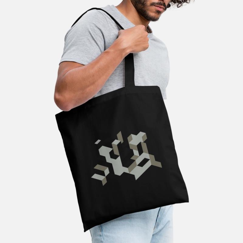 Perspective Construction Cube Dyeing Yourself Labyrinth 3D Tote Bag