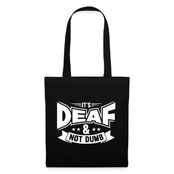 Langue des signes sourde Fierté sourde - Sac en tissu - noir - Devant