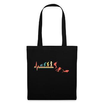 Diver Diving Evolution Retro - Tote Bag - black - Front