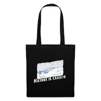 La nature appelle l’hiver - Sac en tissu - noir - Devant