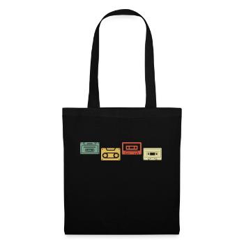 Vintage Retro Cassette - Tote Bag - black - Front