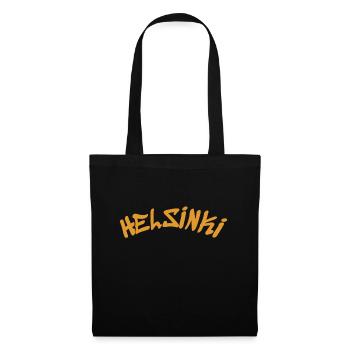 Helsinki - Finlande - Finlande - Suomi - Slogan - Sac en tissu - noir - Devant