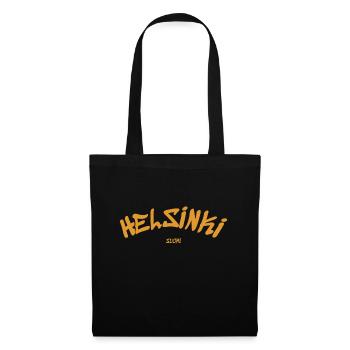 Helsinki - Finlande - Finlande - Suomi - Slogan - Sac en tissu - noir - Devant