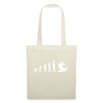 Evolution Jagdmann Humor Jäger Lustig - Stoffbeutel - Natur - Vorne