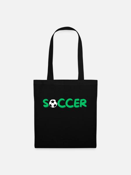 Soccer - Stoffbeutel - Schwarz