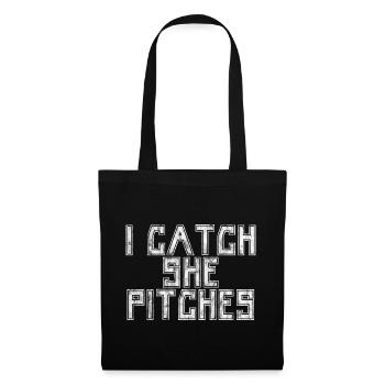 I Catch She Pitches 5 - Stoffbeutel - Schwarz - Vorne