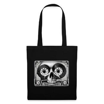 Cassette Skull - Bande Sonore de la Vie - Sac en tissu - noir - Devant