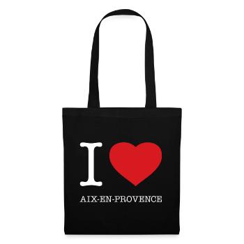 I LOVE AIX EN PROVENCE - Stoffbeutel - Schwarz - Vorne