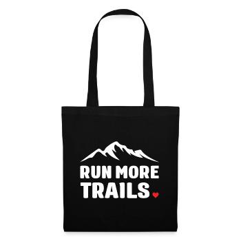 Courez plus de sentiers - Sac en tissu - noir - Devant