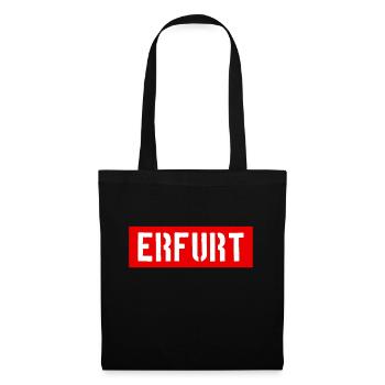 Erfurt - Thüringen - Slogan - Logo - Stoffbeutel - Schwarz - Vorne