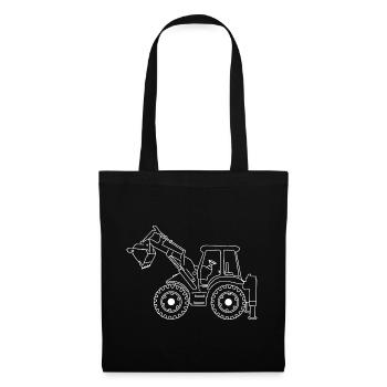Excavatrice - Sac en tissu - noir - Devant