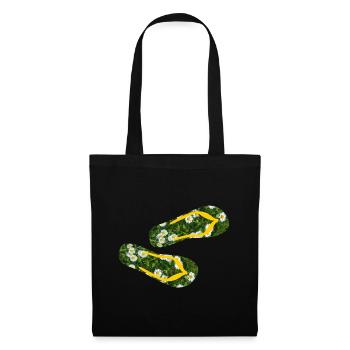 Slippers Daisies Flip Flops Camping Lawn - Tote Bag - black - Front