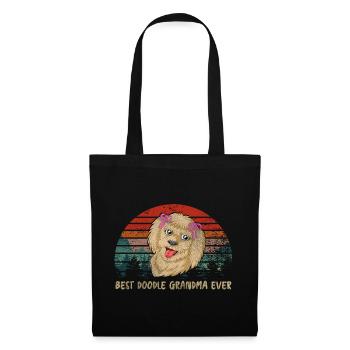 Meilleure grand-mère Doodle de tous les temps avec des arcs roses - Sac en tissu - noir - Devant