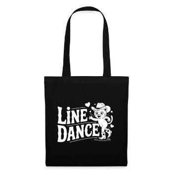 Line Dance Cat Silhouette - Tote Bag - black - Front