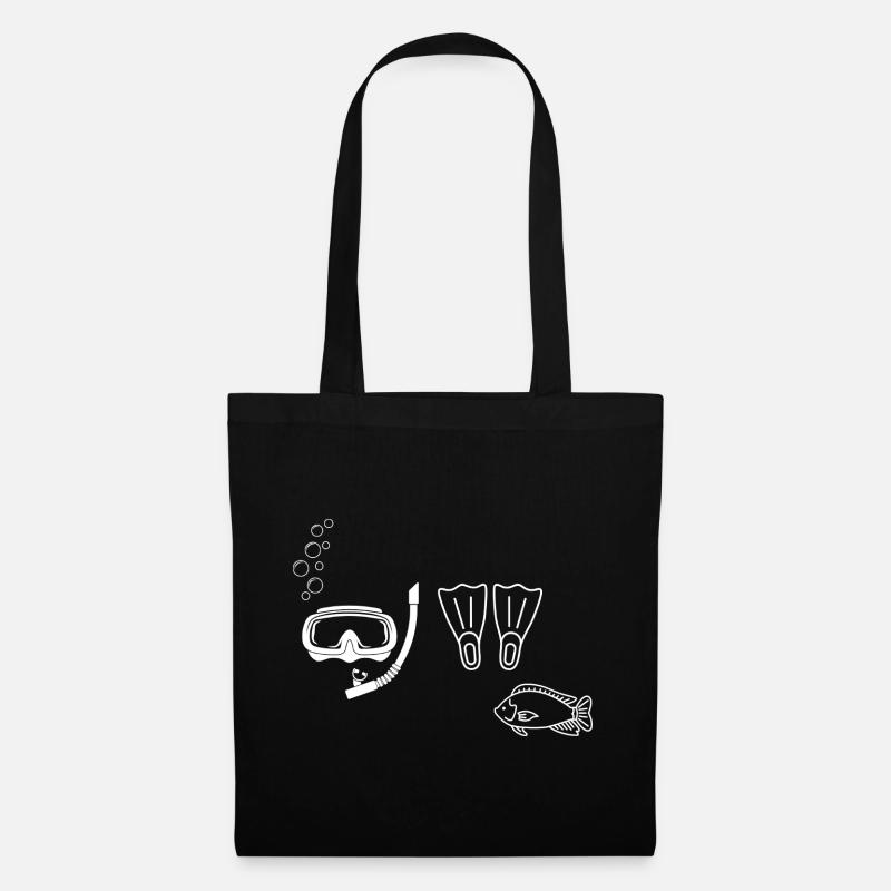 Plongée sous-marine - idée cadeau  - Sac en tissu - noir