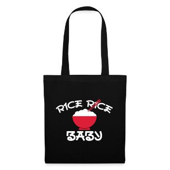 Rice Rice Baby Red Bowl Design - Stoffbeutel - Schwarz - Vorne