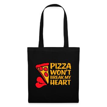 La pizza ne me brisera pas le cœur La nourriture aime l’humour - Sac en tissu - noir - Devant