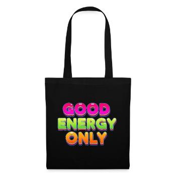 Good Energy Colorful Retro Statement Design - Tote Bag - black - Front