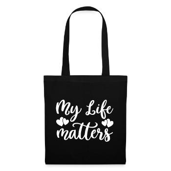 My Life Counts Hearts - Tote Bag - black - Front
