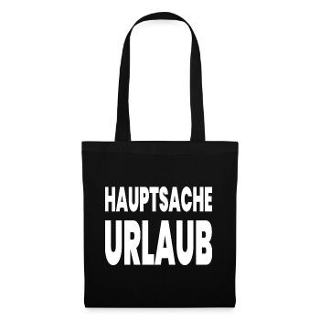Urlaub - Stoffbeutel - Schwarz - Vorne