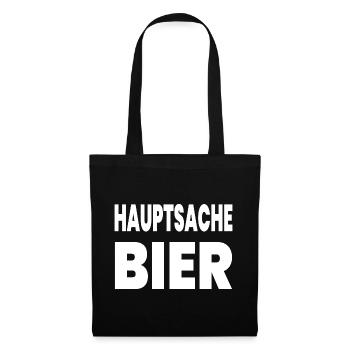 Bier - Stoffbeutel - Schwarz - Vorne