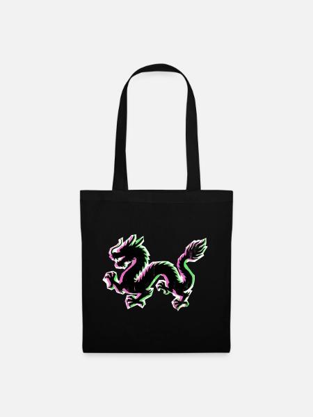 Drache China Drache - Stoffbeutel - Schwarz