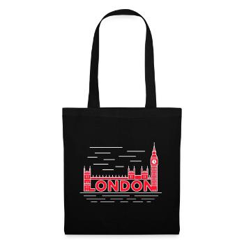 London Skyline Bold Red - Tote Bag - black - Front