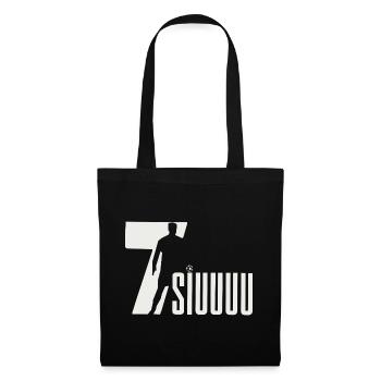 Silhouette du football, Siuuuuu - Sac en tissu - noir - Devant