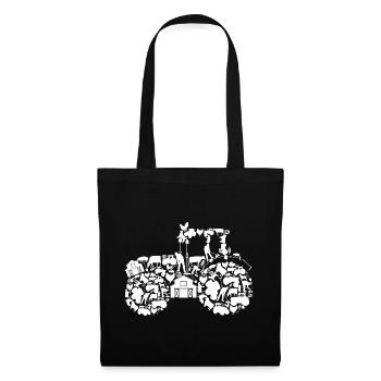 Tractor Silhouette - Tote Bag - black - Front