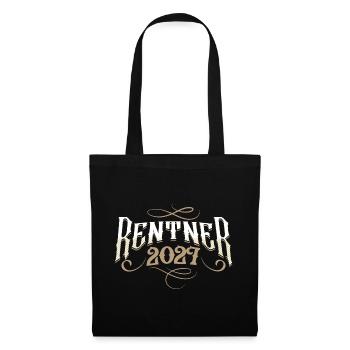 Rentner 2027 - Stoffbeutel - Schwarz - Vorne