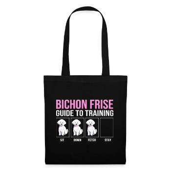 Bichon Frise - Stoffbeutel - Schwarz - Vorne