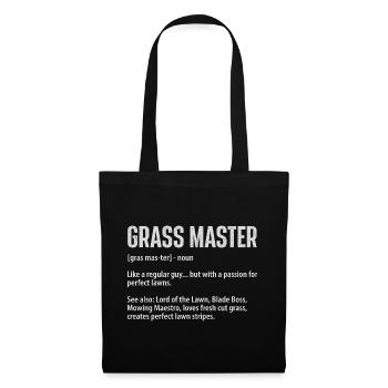 Definition von „Grass Master“ – Lustiger Rasenmäher-Papa - Stoffbeutel - Schwarz - Vorne