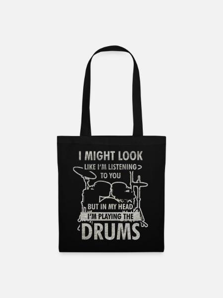 Drummer drummer musician music gift - Tote Bag - black