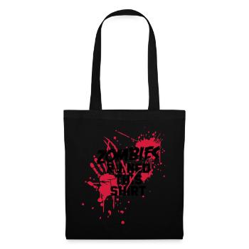 zombies runied this shirt - zombie blutflecken - Stoffbeutel - Schwarz - Vorne