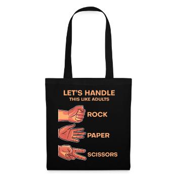 Papier de pierre ciseaux - Sac en tissu - noir - Devant