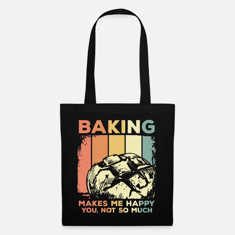 Backen Brot Bäcker - Stoffbeutel - Schwarz