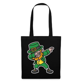 Dab dabbing leprechaun St. Patrick's day - Sac en tissu - noir - Devant